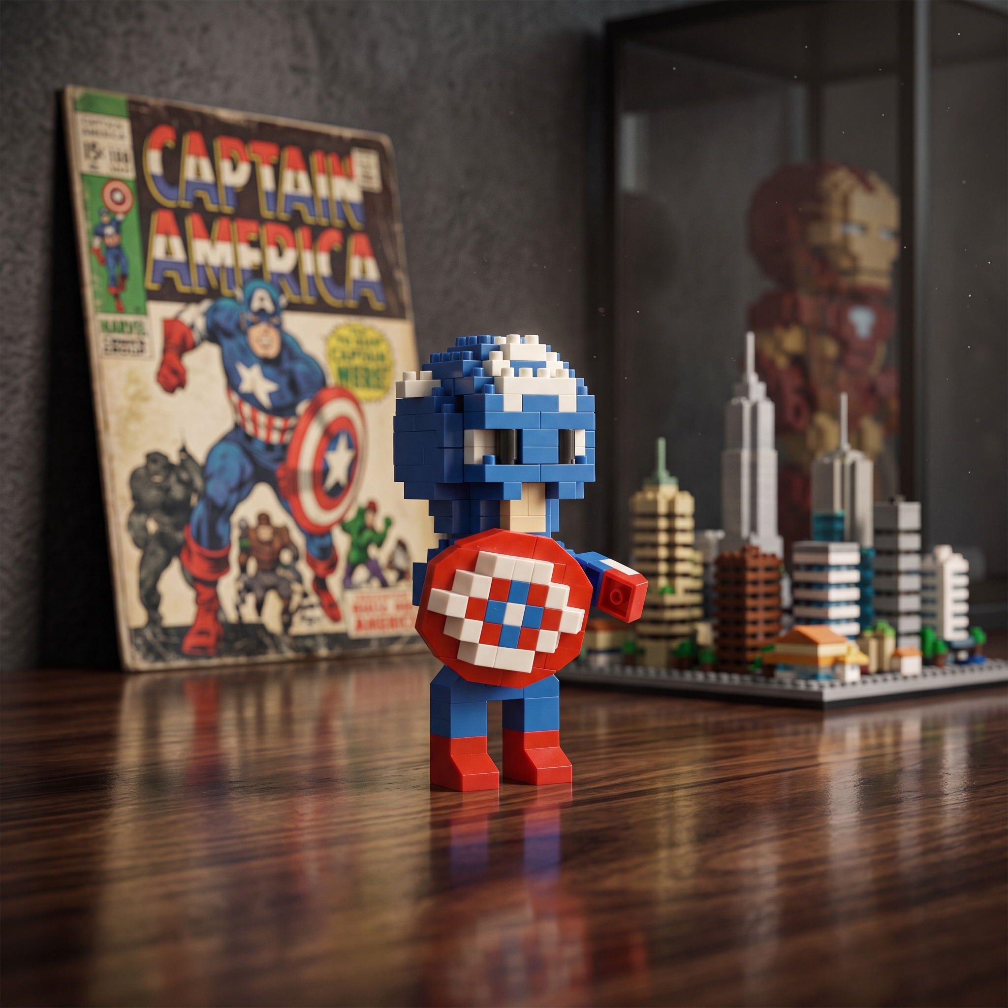 Captain America Mini Bricks Figure Set