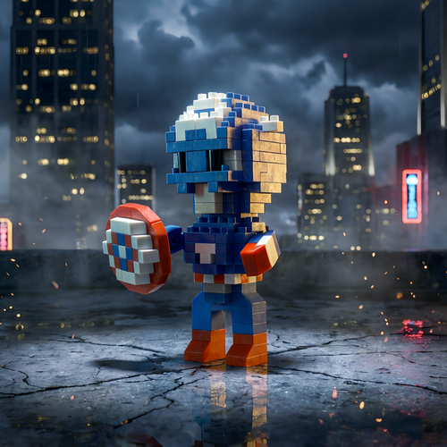 Captain America Mini Bricks Figure Set